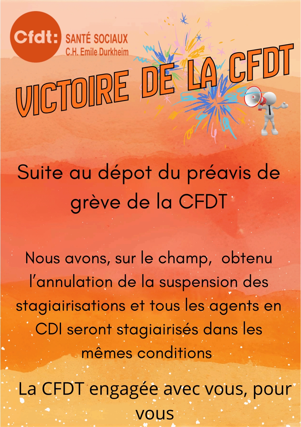 Préavis de grève retiré par la CFDT