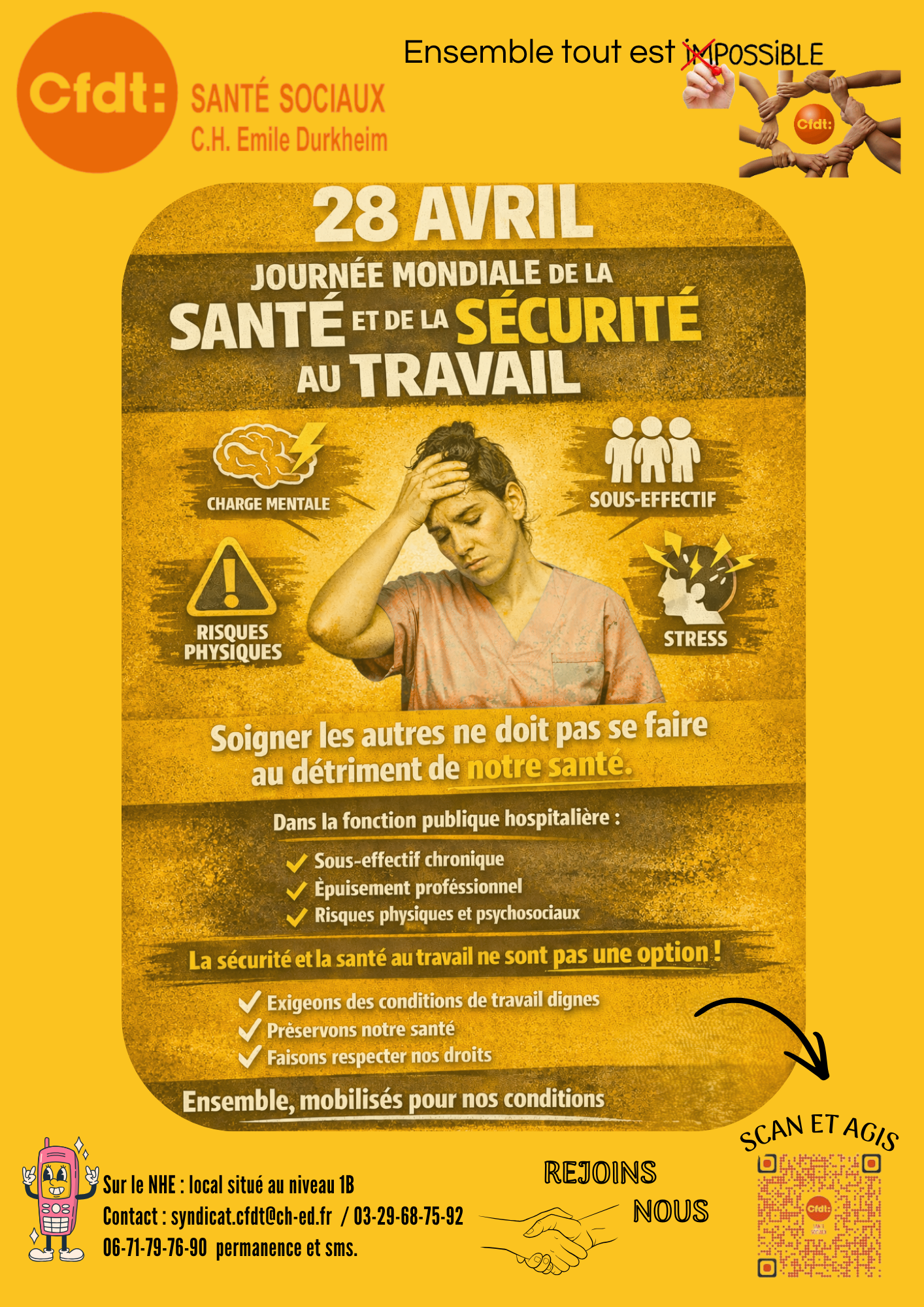 le 28 avril journée mondiale de la sécurité et de la santé au travail